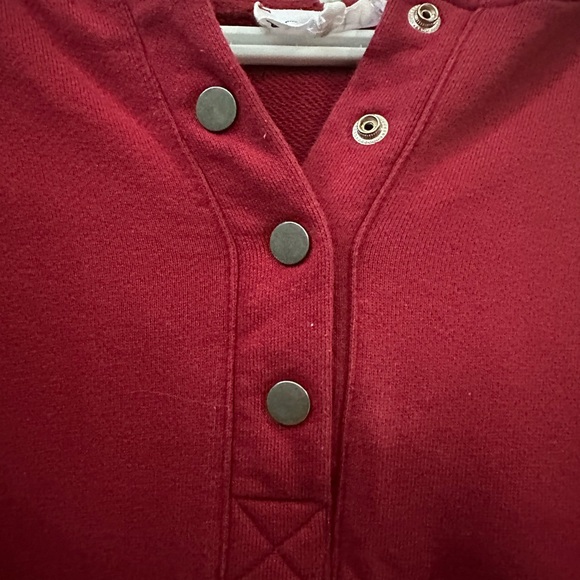 Deep red sweater, front pocket. - Picture 2 of 2